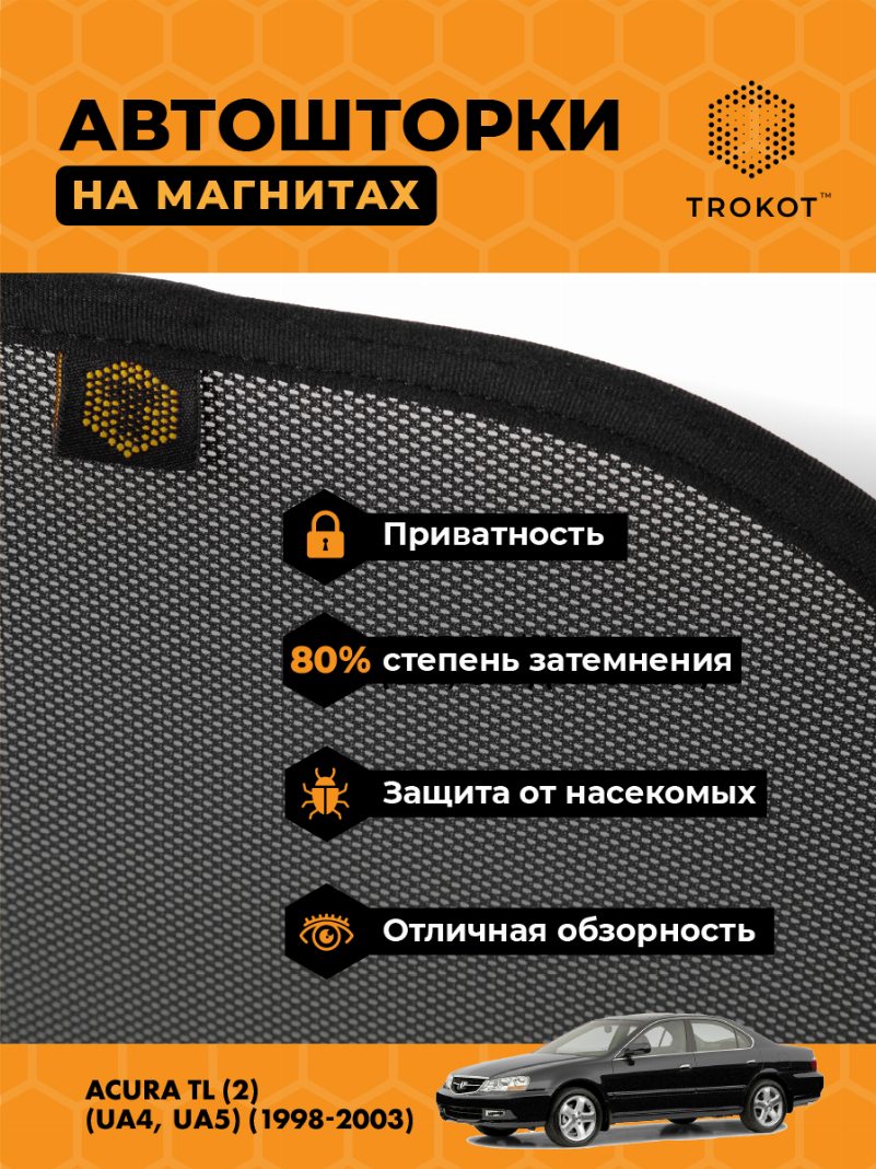 Автомобильные шторки Acura TL(2) (UA4, UA5) (1998-2003) Седан Комплект на передние двери STANDART